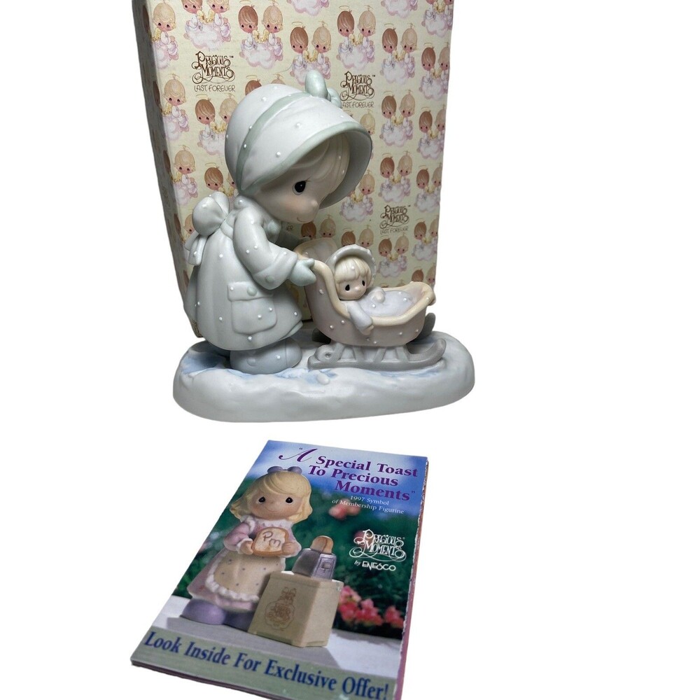 Precious Moments Figurines January 1987 109983 W Box EUC Porcelain